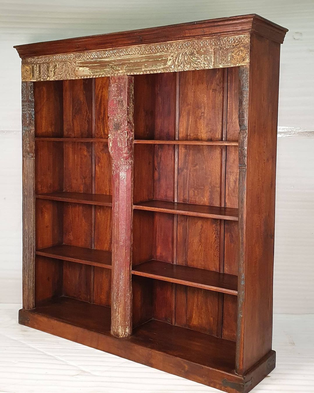 Book Shelf With Brass Design